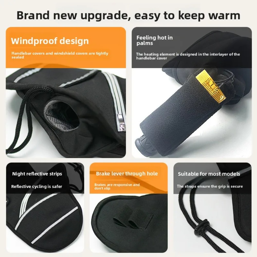 Motorcycle Handlebar Covers Wi - Heated Gloves Electric ulasan dan harga